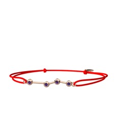 Aries Bileklik - Ametist 925 ayar rose altın kaplama gümüş bileklik #bd7fbh