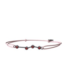 Aries Bileklik - Garnet 925 ayar siyah rodyum kaplama gümüş bileklik #c926eh