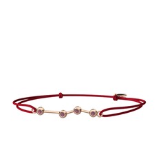 Aries Bileklik - Kök yakut 14 ayar rose altın bileklik #cnk9ce