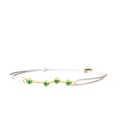 Aries Bileklik - Kök zümrüt 8 ayar altın bileklik #e1jcvv