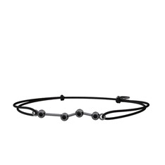 Aries Bileklik - Siyah zirkon 925 ayar siyah rodyum kaplama gümüş bileklik #hcwdf4