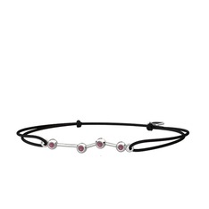 Aries Bileklik - Kök yakut 18 ayar beyaz altın bileklik #hncui6