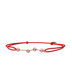 Aries Bileklik - Pembe kuvars 8 ayar rose altın bileklik #j9s526