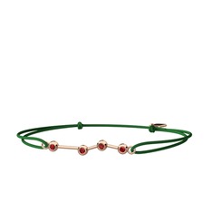 Aries Bileklik - Garnet 18 ayar rose altın bileklik #jjgrny