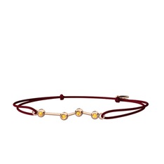 Aries Bileklik - Sitrin 925 ayar rose altın kaplama gümüş bileklik #l6al5