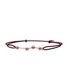 Aries Bileklik - Kök yakut 18 ayar rose altın bileklik #lrl988