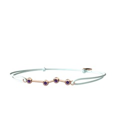 Ametist 8 ayar rose altın bileklik