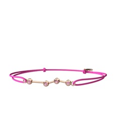 Aries Bileklik - Pembe kuvars 925 ayar rose altın kaplama gümüş bileklik #n4zegu