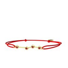 Aries Bileklik - Rodolit garnet 925 ayar altın kaplama gümüş bileklik #nyet7k