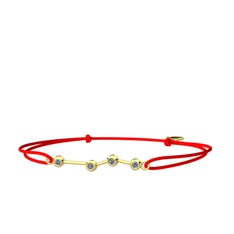 Aries Bileklik - Pırlanta 925 ayar altın kaplama gümüş bileklik (0.144 karat) #o1ipr7