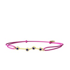 Lab safir 18 ayar altın bileklik