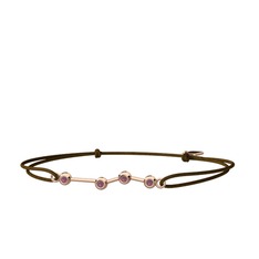 Aries Bileklik - Kök yakut 18 ayar rose altın bileklik #oxt401