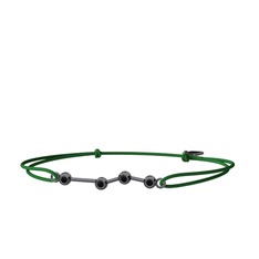 Aries Bileklik - Siyah zirkon 925 ayar siyah rodyum kaplama gümüş bileklik #q8xoyn