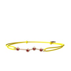Garnet 925 ayar rose altın kaplama gümüş bileklik