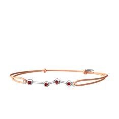 Aries Bileklik - Garnet 14 ayar beyaz altın bileklik #qxkpnj