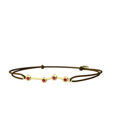 Aries Bileklik - Rodolit garnet 925 ayar altın kaplama gümüş bileklik #rjclpn