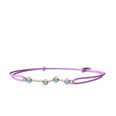 Aries Bileklik - Akuamarin 925 ayar rose altın kaplama gümüş bileklik #s6rg3k