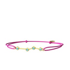 Aries Bileklik - Akuamarin 14 ayar altın bileklik #t7hple