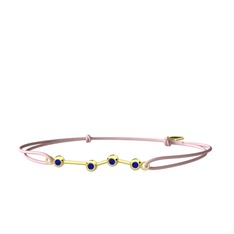 Aries Bileklik - Lab safir 925 ayar altın kaplama gümüş bileklik #uysw90