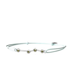 Aries Bileklik - Peridot 14 ayar beyaz altın bileklik #v2lzx
