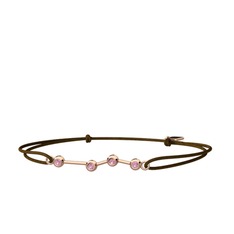 Aries Bileklik - Pembe kuvars 8 ayar rose altın bileklik #v3vml1