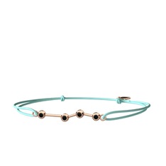 Siyah zirkon 14 ayar rose altın bileklik