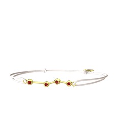 Aries Bileklik - Garnet 18 ayar altın bileklik #via4dh