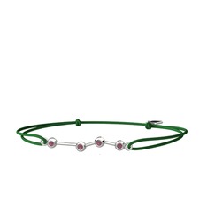 Aries Bileklik - Kök yakut 8 ayar beyaz altın bileklik #w4qbiz