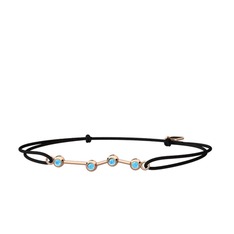 Akuamarin 14 ayar rose altın bileklik