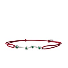 Aries Bileklik - Yeşil kuvars 14 ayar beyaz altın bileklik #yenrpv