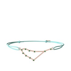 Capricorn Bileklik - Yeşil kuvars 925 ayar rose altın kaplama gümüş bileklik #11m2wkn