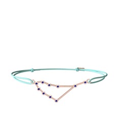 Capricorn Bileklik - Lab safir 925 ayar rose altın kaplama gümüş bileklik #12kjnk4