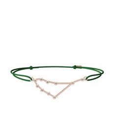 Capricorn Bileklik - Beyaz zirkon 14 ayar rose altın bileklik #13piiza