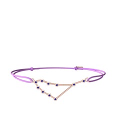 Lab safir 18 ayar rose altın bileklik