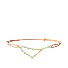 Capricorn Bileklik - Akuamarin 925 ayar altın kaplama gümüş bileklik #14loa9f