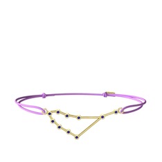 Capricorn Bileklik - Lab safir 14 ayar altın bileklik #160kcdx