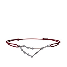 Capricorn Bileklik - Pırlanta 925 ayar siyah rodyum kaplama gümüş bileklik (0.15 karat) #16rx8jd