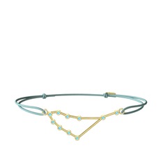 Capricorn Bileklik - Akuamarin 14 ayar altın bileklik #17nx042