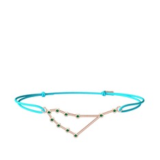 Capricorn Bileklik - Yeşil kuvars 8 ayar rose altın bileklik #183svf0