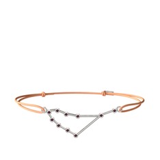 Capricorn Bileklik - Kök yakut 8 ayar beyaz altın bileklik #18qk8we