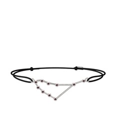 Kök yakut 14 ayar beyaz altın bileklik