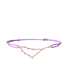 Beyaz zirkon 18 ayar rose altın bileklik