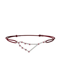 Rodolit garnet 18 ayar beyaz altın bileklik