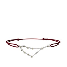 Capricorn Bileklik - Peridot 18 ayar beyaz altın bileklik #1b27e3l