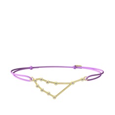 Capricorn Bileklik - Beyaz zirkon 14 ayar altın bileklik #1co9pok