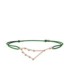 Capricorn Bileklik - Peridot 14 ayar rose altın bileklik #1h0f075