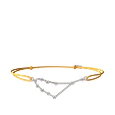 Capricorn Bileklik - Beyaz zirkon 925 ayar gümüş bileklik #1hjblai