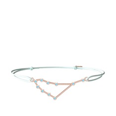 Capricorn Bileklik - Akuamarin 925 ayar rose altın kaplama gümüş bileklik #1hw503y