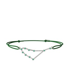 Capricorn Bileklik - Kök zümrüt 18 ayar beyaz altın bileklik #1iueeof