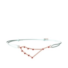 Garnet 925 ayar rose altın kaplama gümüş bileklik